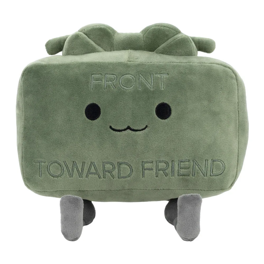Novo 20cm argila the claymore boneca de pelúcia kawaii verde quadrado boneca travesseiro acessórios presente coleção modelo para presentes aniversário do miúdo