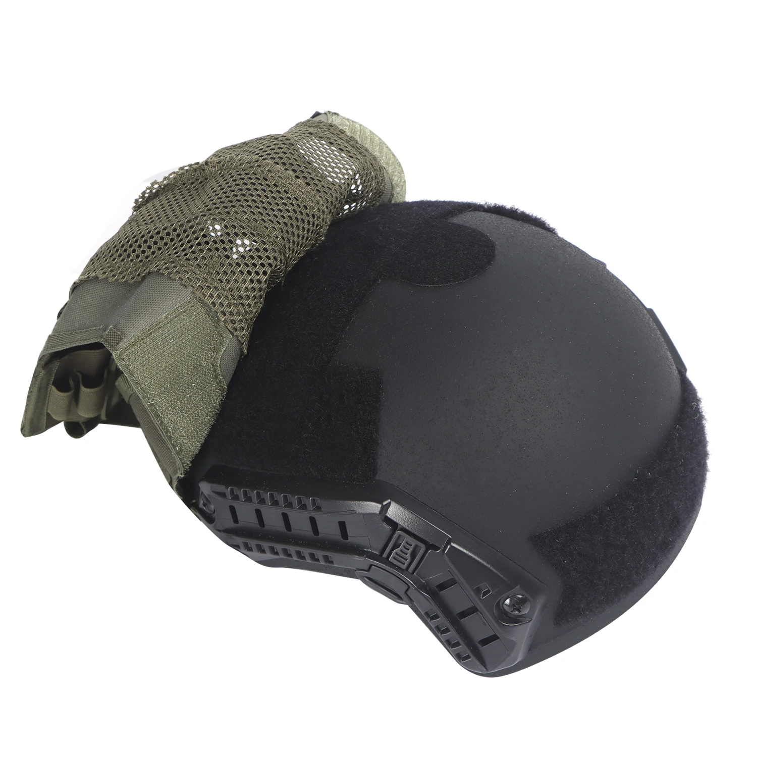 หมวกกันน็อคยุทธวิธีชุดสําหรับหมวกกันน็อค Maritime, กระเป๋าแบตเตอรี่ NVG, การล่าสัตว์ตาข่ายไฮบริดสําหรับ Bump & Ballistic หมวกกันน็อก
