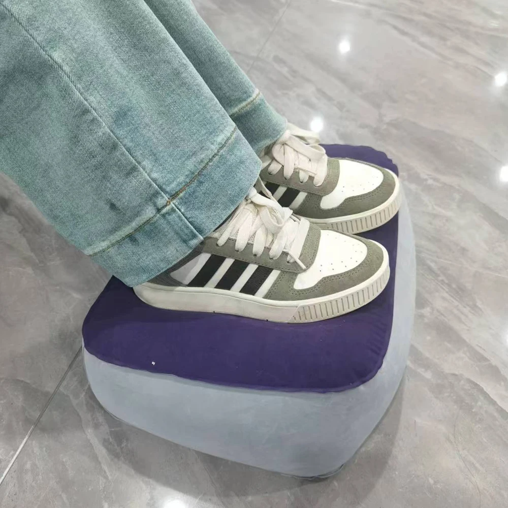 Repose-pieds gonflable en PVC, coussin d'air pour voyage, bureau, maison, jambes relaxantes, outils sous le bureau