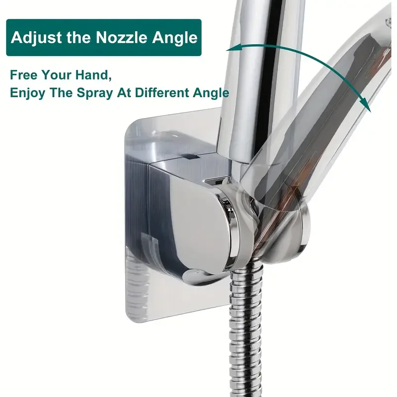 Soporte Universal para cabezal de ducha montado en la pared, sin perforaciones, soporte de ducha ajustable para el hogar, accesorios de baño autoadhesivos