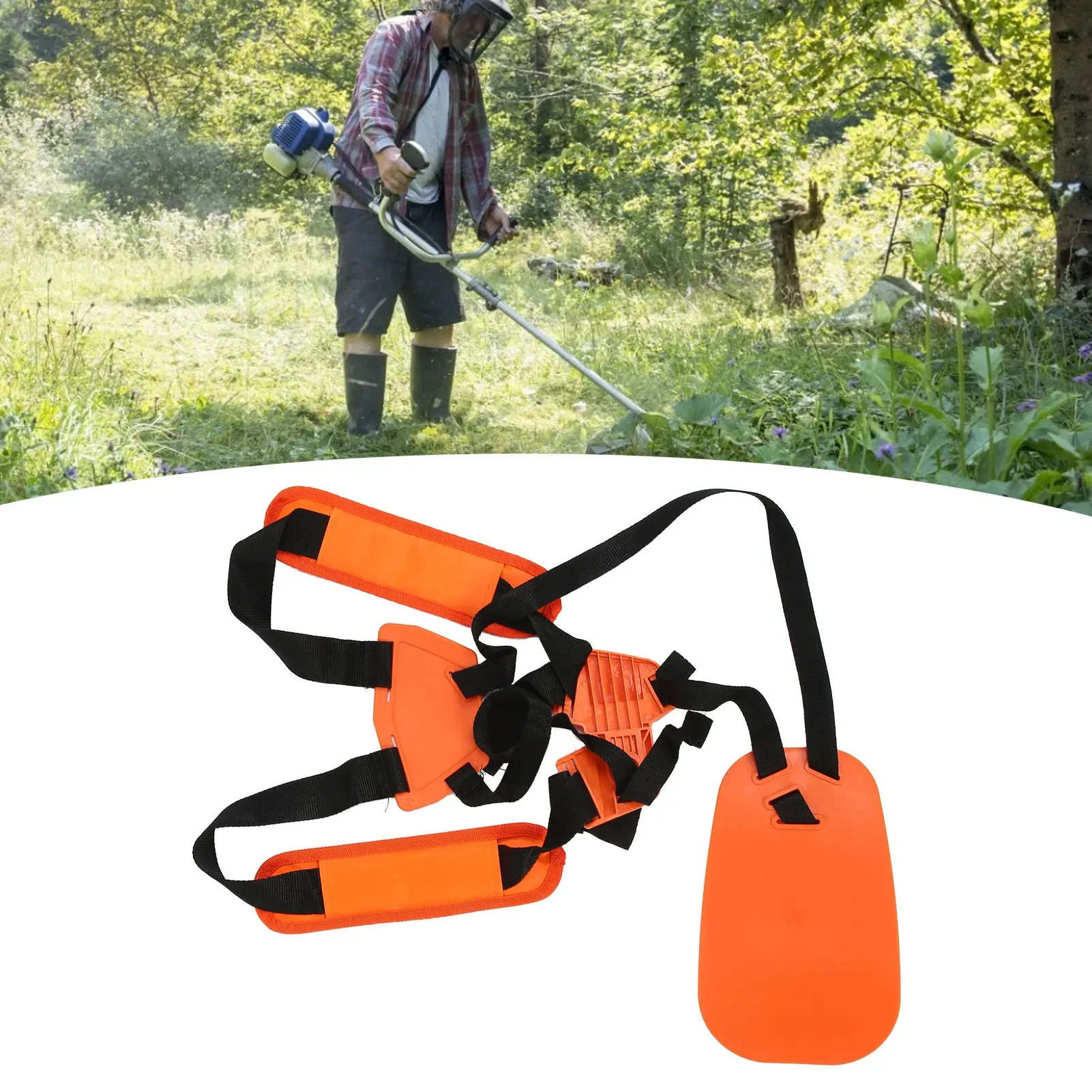 Tracolla per decespugliatore, doppia tracolla, cintura in nylon per tosaerba