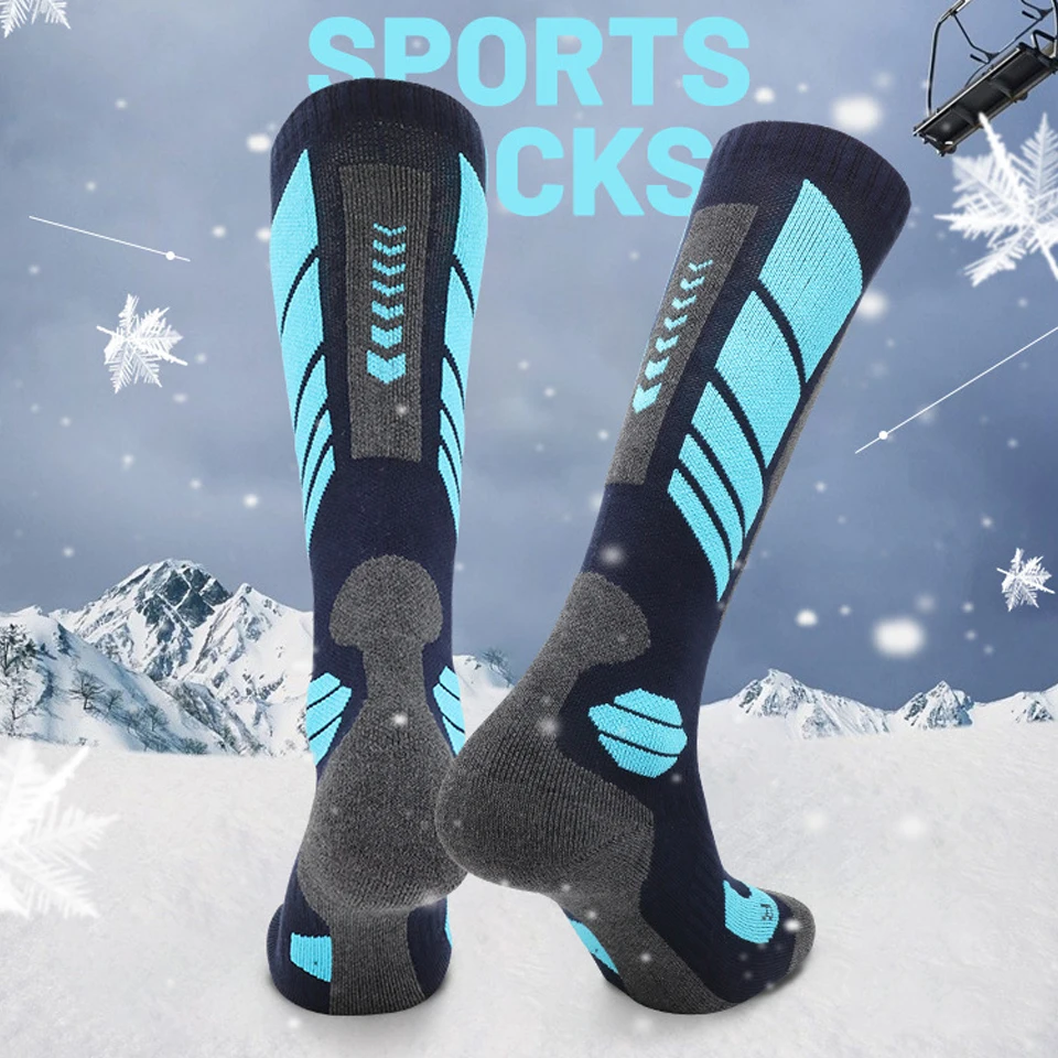 Gtubike inverno adulto meias de esqui térmicas das mulheres dos homens quentes ao ar livre ciclismo snowboard esportes thermosocks acampamento caminhadas meias