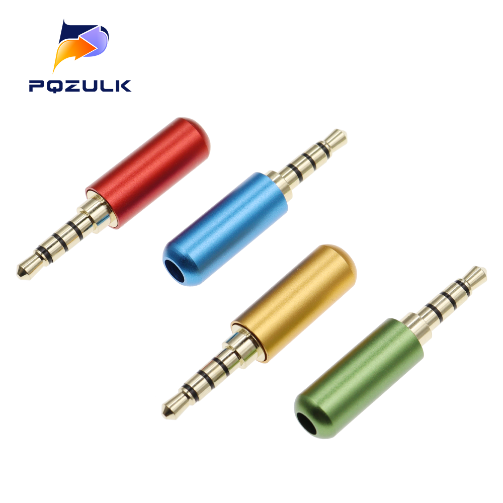 5PCS 3.5MM Audio Connector 3/4 Poles Headphone Jack Male Plug Earphone Repair Cable Solder Wire DIY AUX 3.5 Jack Adapter