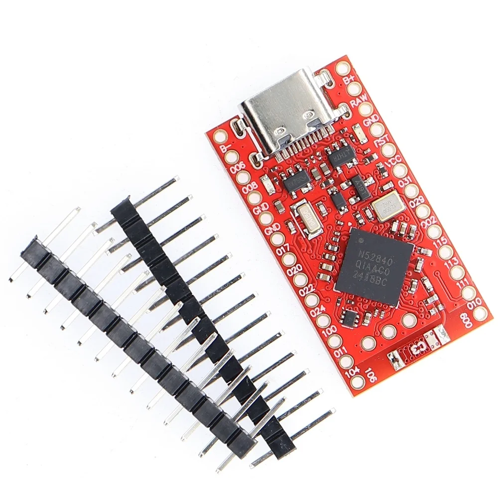 NRF52840 Board Compatible With Nice! V2.0 Bluetooth Split Keyboard Development for Pro Micro Sd Red Power Supply Voltage Aiyima