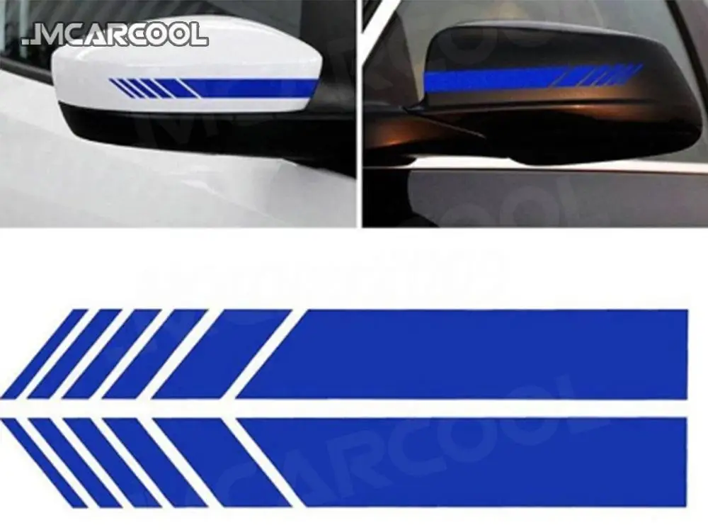 Xe Accessorie Chiếu Hậu Miếng Dán Mặt Decal Sọc Tự Làm Thân Cây Viền Miếng Dán Trang Trí Bên Ngoài Cho Đa Năng Ô Tô Xe 2 Chiếc