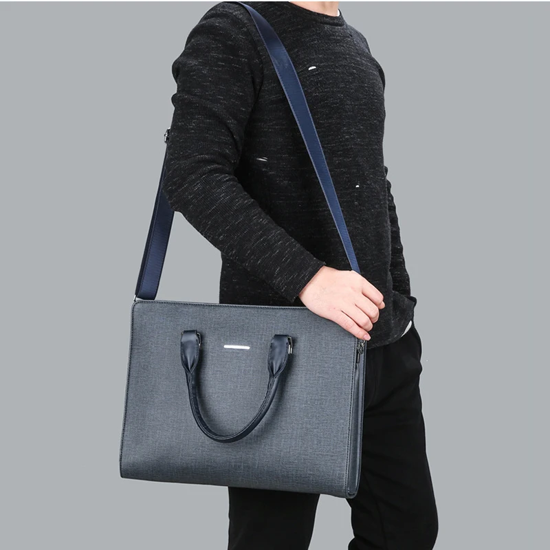 Borsa valigetta per uomo borsa a tracolla in pelle per Laptop di design esecutivo borsa a tracolla per uomo d'affari borsa a tracolla quadrata a tracolla