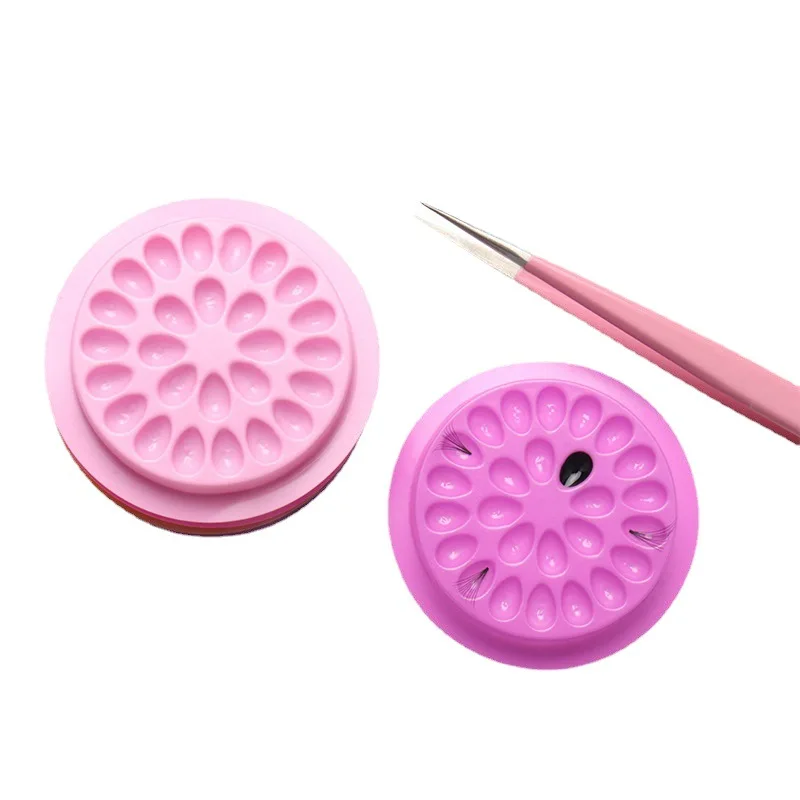 20/100 Viên Mi Keo Đế Đứng Cây Nối Mi Tiếp Liệu Keo Vali Kéo Nhựa Đệm Mắt Hàng Mi Keo Dán Miếng Lót Trang Điểm dụng Cụ