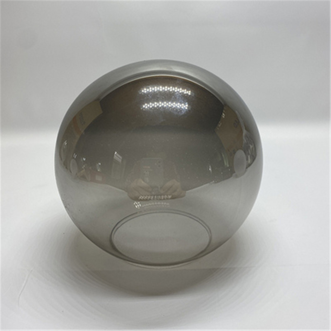 Klare, weiße, graue Farbe, verblassender Ersatz-Glasschirm für Magic Bean Kronleuchter-Pendelleuchte, graublaue Globus-Lampenschirm-Montage