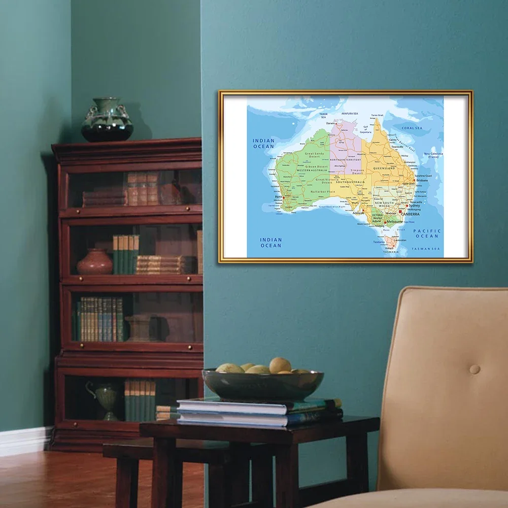 호주 장식 벽 아트 포스터 캔버스 그림, 학교 용품, 교실용 가정 장식, 59*42 cm