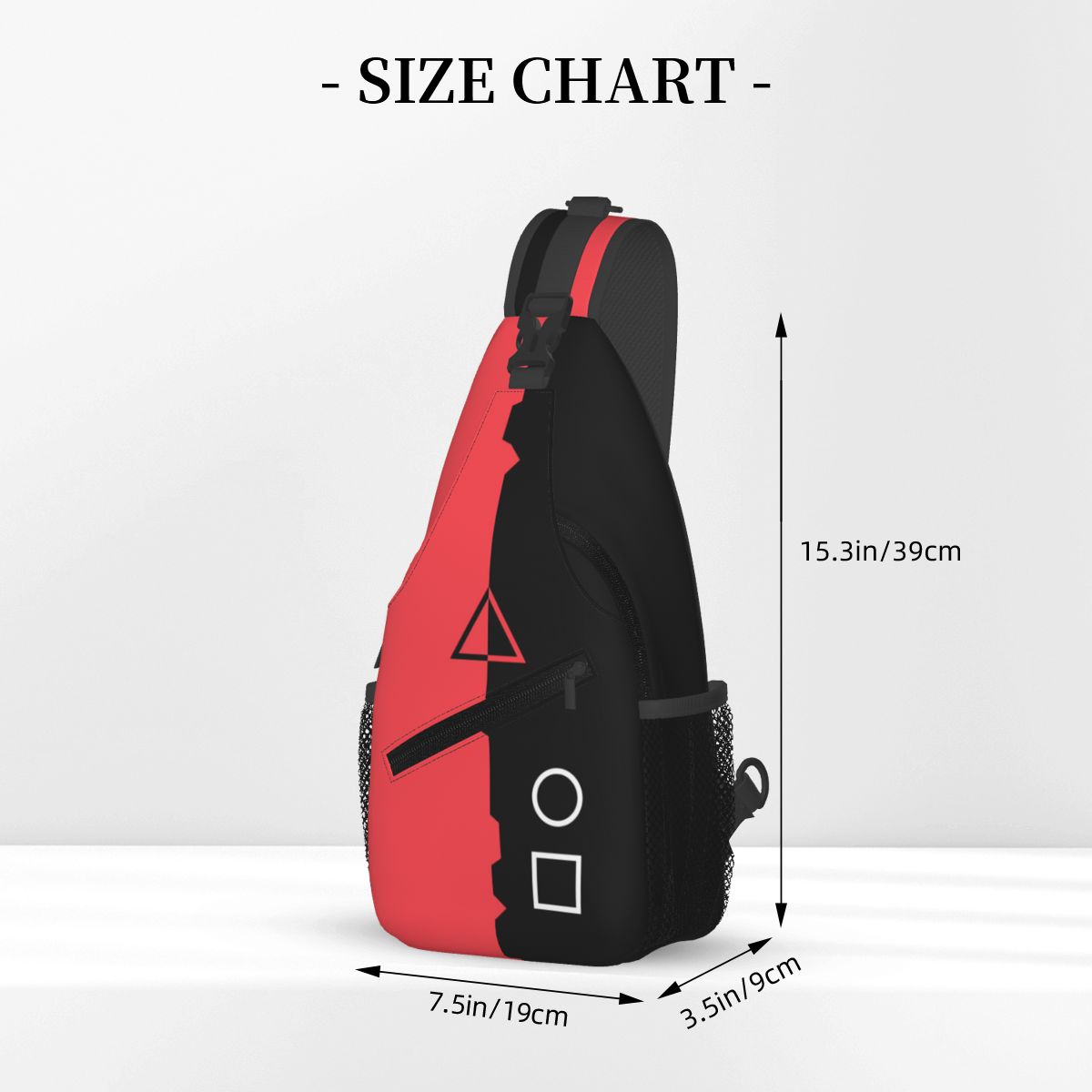 Sling Geometry Triangle Circle Chest Bags Crossbody Shoulder Backpack Outdoor Sports Daypacks Fashion Bag