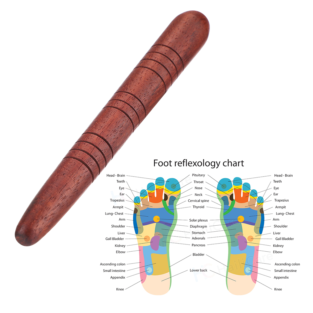 Spa de madera para pies, fisioterapia, reflexología, masaje de pies tailandés, tabla de salud, herramienta de palo de masaje gratis