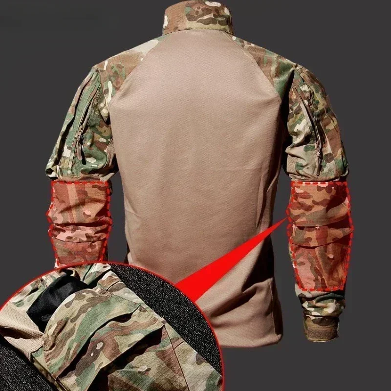 Nuevas camisas tácticas, traje de caza, entrenamiento al aire libre, conjunto de camuflaje duradero y transpirable, camisas de combate impermeables de secado rápido a prueba de viento