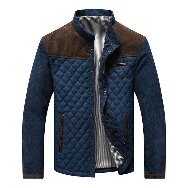 Primavera outono gola masculina moda jaquetas retalhos fino ajuste casual outwear casacos masculino vintage jaqueta de beisebol ao ar livre topos