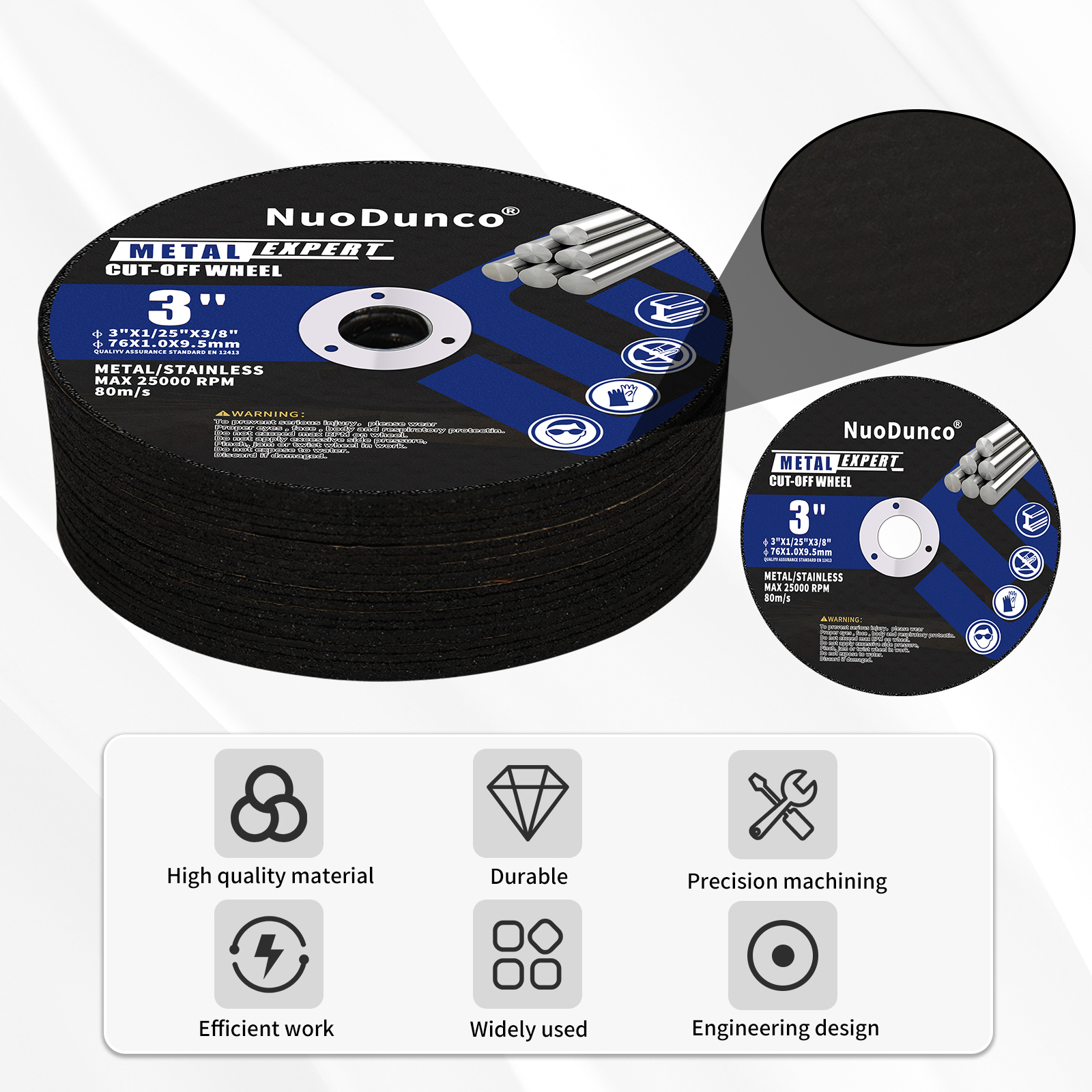 16pcs/set 75mm Metal Cutting Disc 3-Inch Mini Saw Blade Stone Cutting Disc Diamond Grinding Wheel Disc for Small Angle Grinding