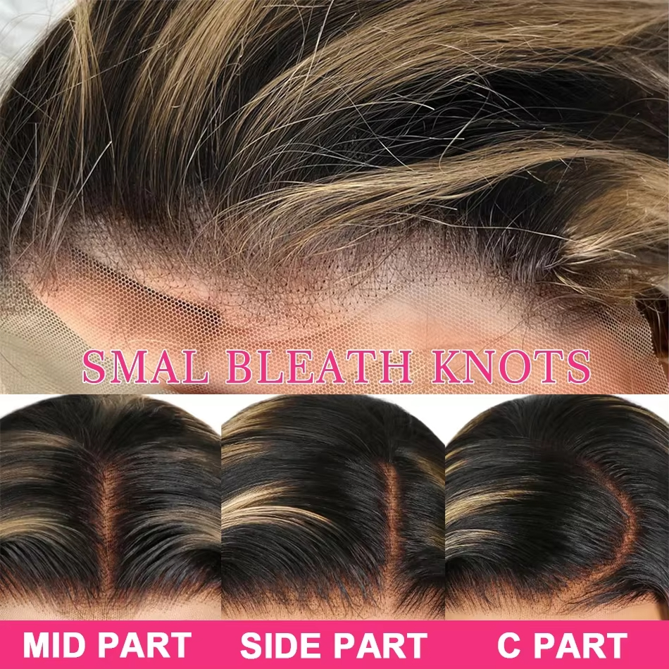 1b/27 loira e loira destaque onda do corpo 13x4 perucas frontais do laço cabelo humano 200 densidade brasileiro ombre colorido peruca dianteira do laço