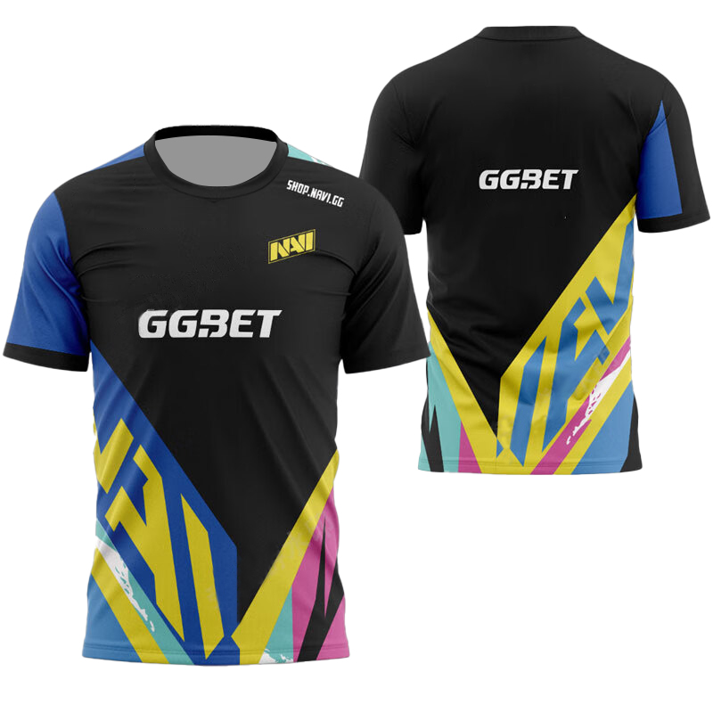 2024 ナビ e スポーツジャージチームユニフォーム男性 Tシャツ CSGO ゲームコンテストプレーヤージャージ Tシャツネイビーチャンピオン速乾性ボーイズ Tシャツ