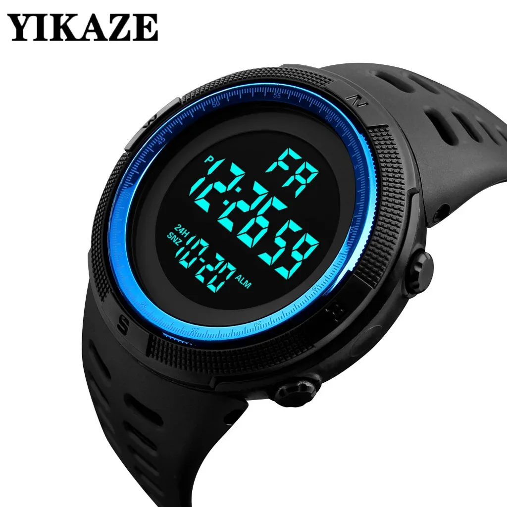 Reloj para hombre, relojes digitales deportivos para hombre, Esfera Grande, luminoso, resistente al agua, despertador, reloj de pulsera electrónico militar multifunción