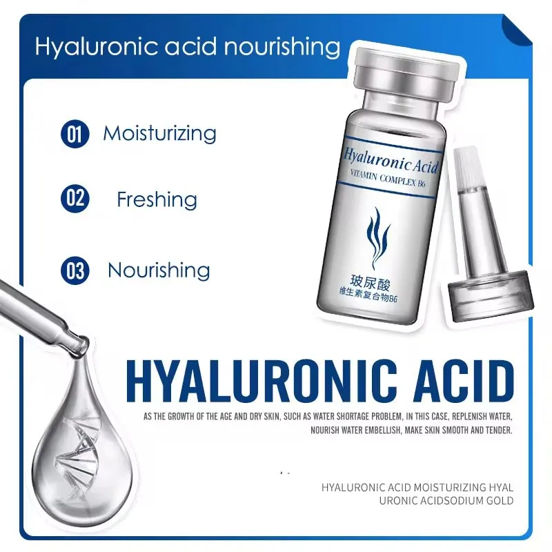 20 pçs bioaqua ácido hialurônico soro cuidados com a pele facial hidratante endurecimento essência facial líquido rosto cuidados com a pele
