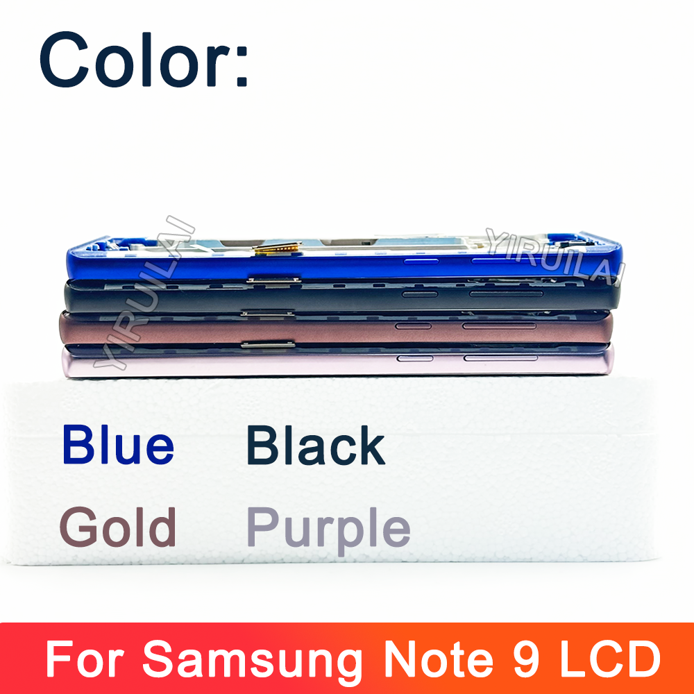 TFT для Samsung Galaxy Note 9 N960F N960F/DS N960U ЖК-дисплей цифровой сенсорный экран с рамкой для Samsung Note 9 ЖК-дисплей в сборе