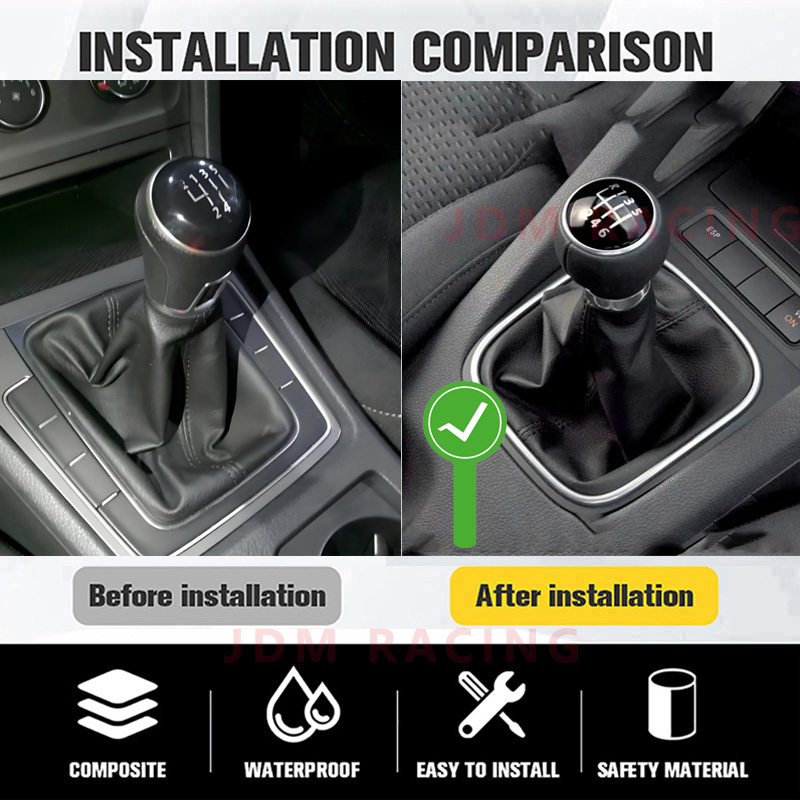 フォルクスワーゲンVWゴルフ5 v 6 vi mk5 mk6ジェッタ2005-2014用レザーブーツ付きスピードギアシフトノブ,カラーケース