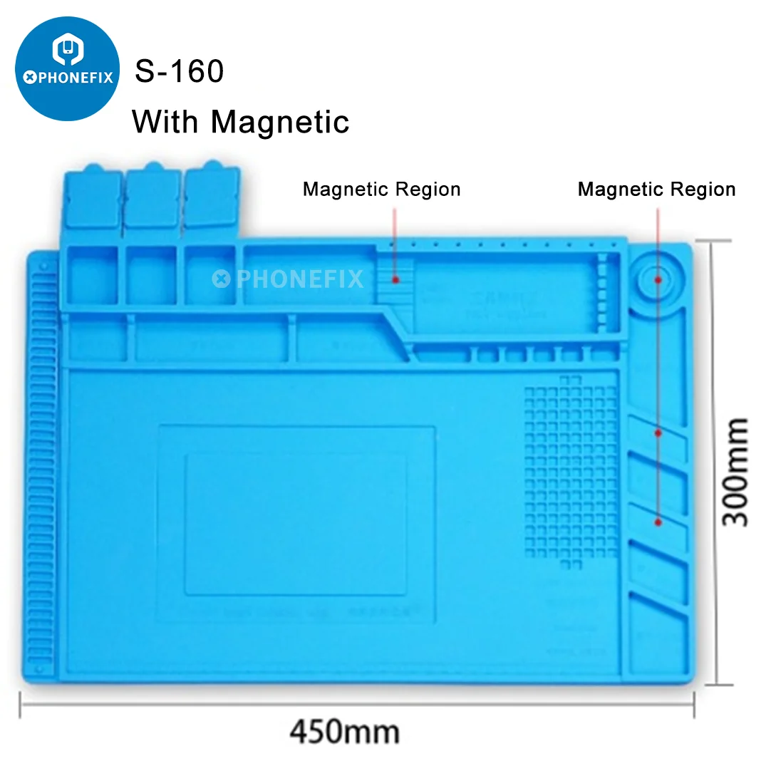Anti-static ESD Soldering Silicone Mat Heat-Resistant Work Pad For Hot Air Gun Soldering Station Repair Desoldering Platform
