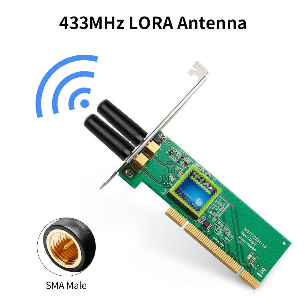 Antena de goma 3dBi de 433MHz con SMA macho, intensificador de señal recta de 3cm para enrutador inalámbrico, accesorios para drones, 2 uds.