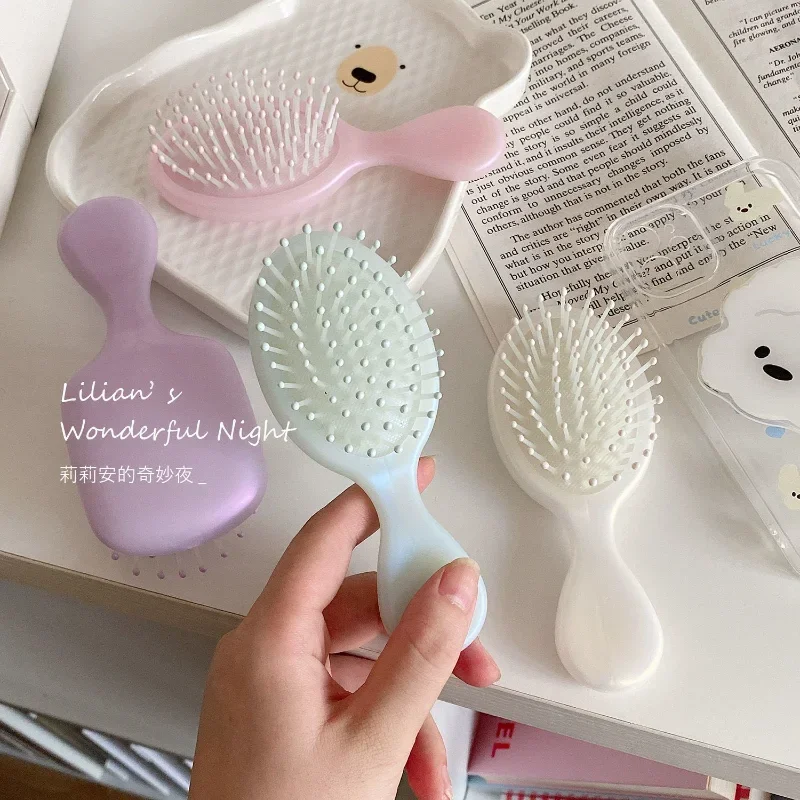 Brosse à cheveux pour petites filles, 1 pièce, simple, mode, couleur unie, peigne à coussin d'air pour enfants, joli outil de soins capillaires