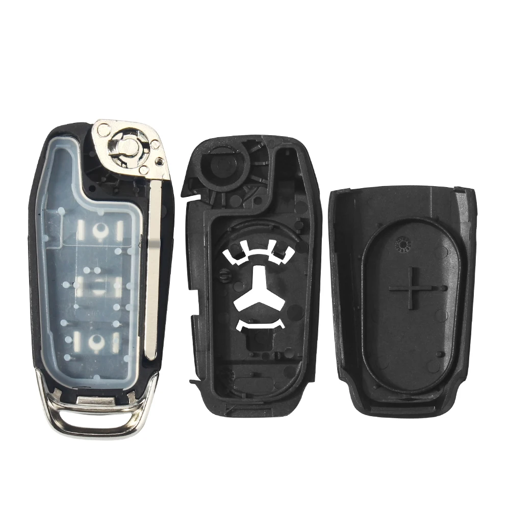 KEYYOU Flip Remote Car Key Case dla Ford Focus Fusion Edge Explorer Mk2 Mk7 Ranger HU101 2/3/4 Przyciski