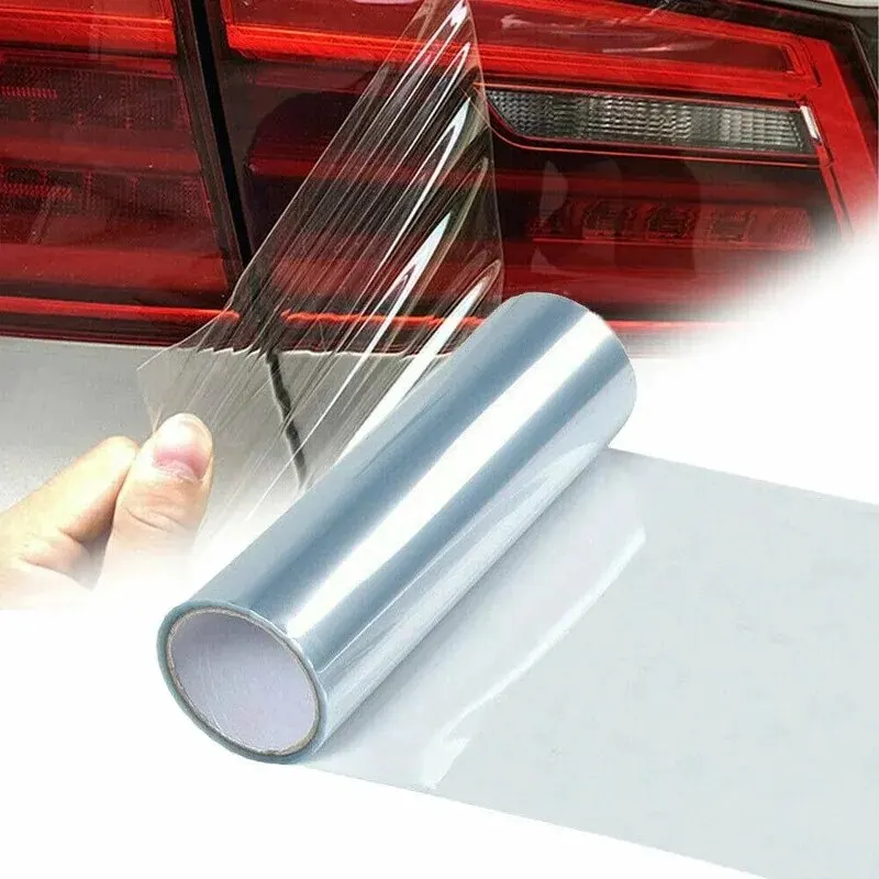 Película de cobertura de luz transparente de 30x120cm, tinte transparente para coche, luz trasera, película de vinilo, luz antiniebla, lámpara trasera, película adhesiva de tinte