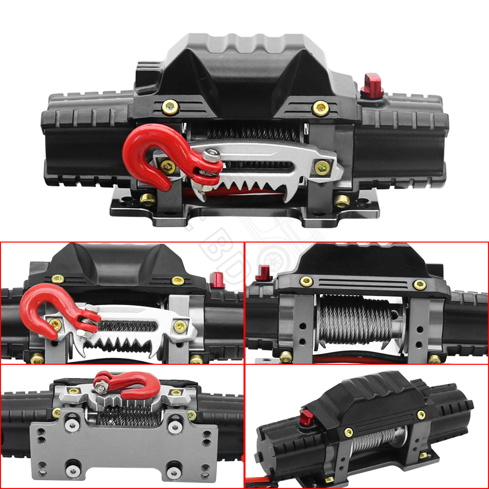 RC Metall Automatische Doppel Motor Simulierte Winde Für 1/10 RC Crawler Auto Axial SCX10 TRX4 D110 Tamiya CC01 RGT86100V2