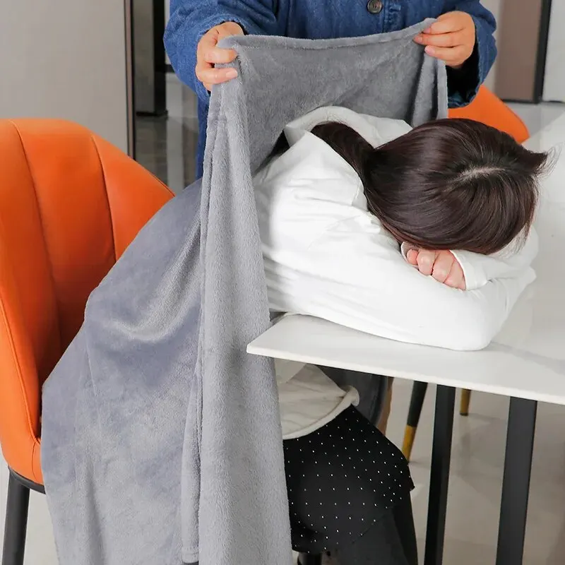 70x100cmGrey Flanela Cobertor De Lã Adulto Crianças Macio Quente Lance Cama Cobre Simples Cor Sólida Sofá Respirável Colchas
