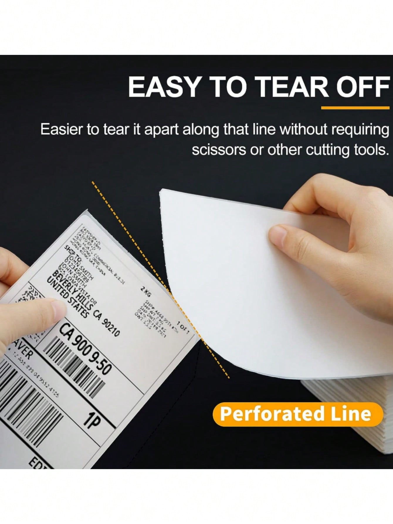 4x6インチの粘着サーマルラベル紙、500枚/ロール強力粘着、防水性と耐油性、出荷ラベルに使用