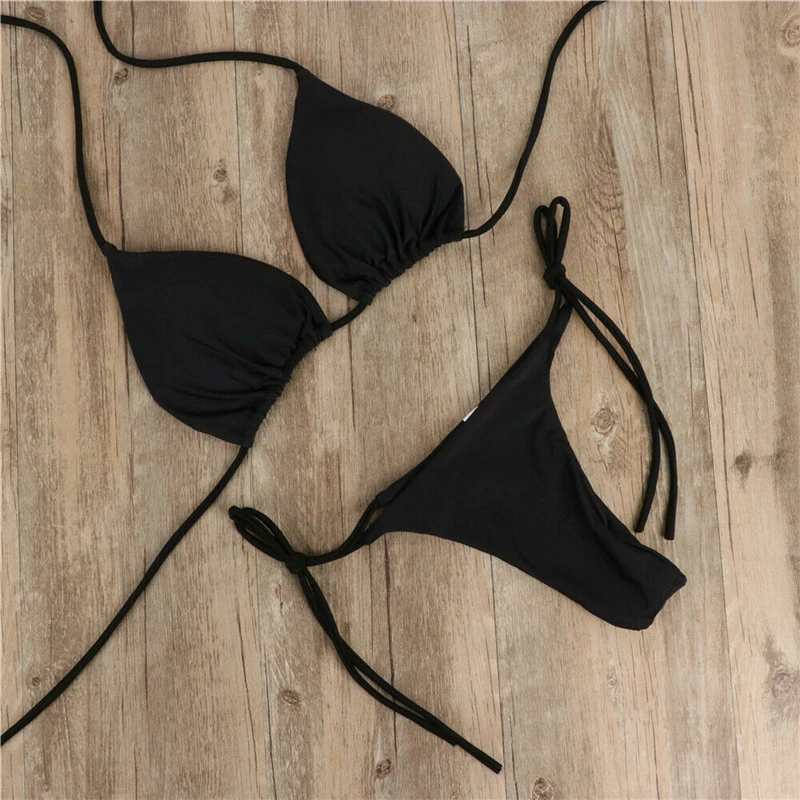 Maillot de bain brésilien femmes Sexy ensemble Bikini push-up rembourré soutien-gorge string deux pièces maillots de bain maillots de bain maillot de bain Femme