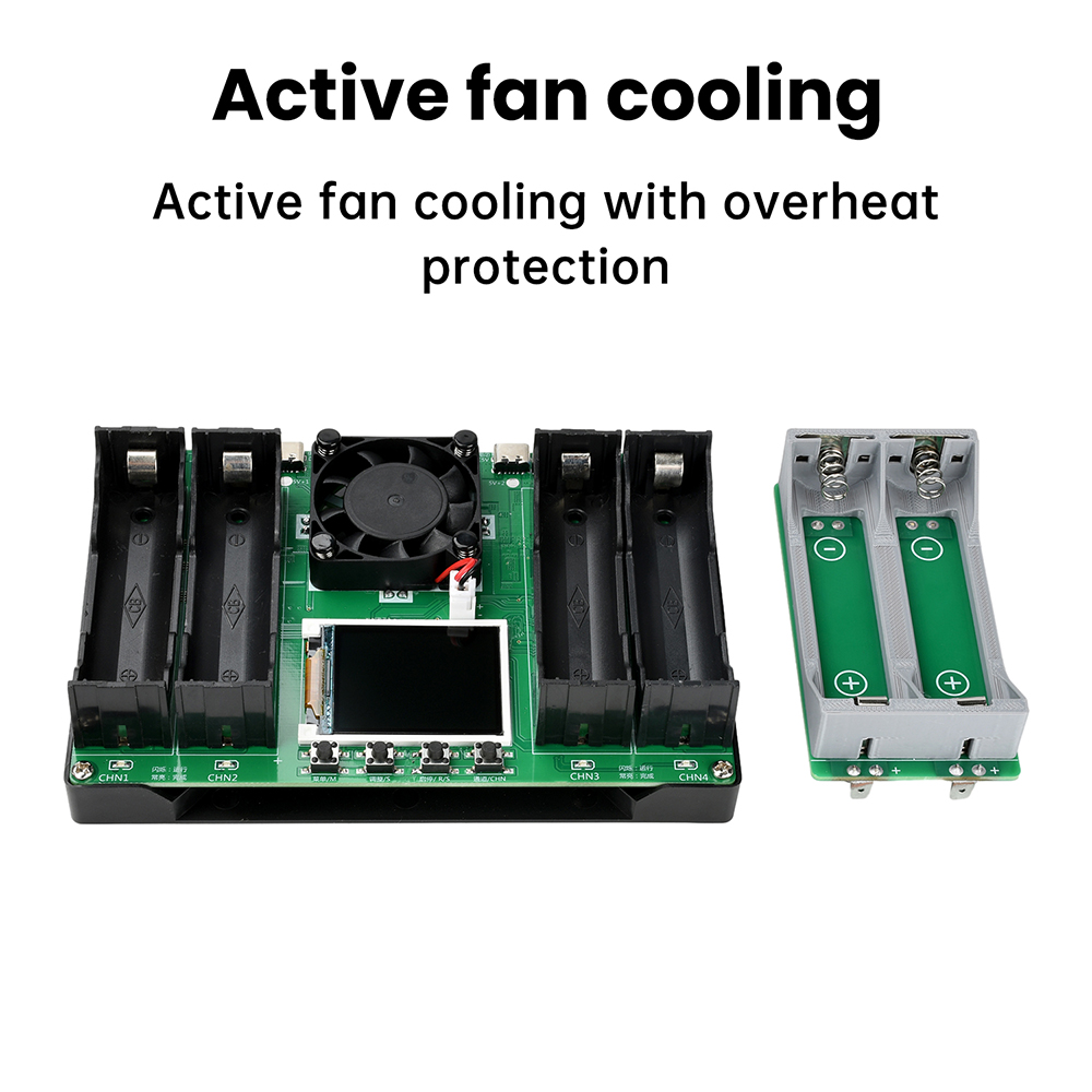 Probador de capacidad de batería y resistencia interna 18650 de cuatro canales, módulo de carga y descarga automática, probador de carga electrónica