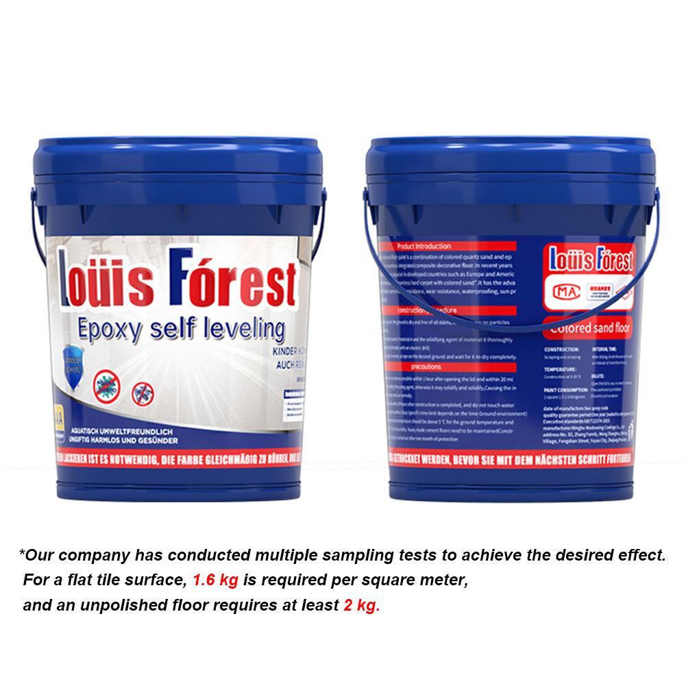 Revêtement de sol époxy effet marbre brillant, peinture Louis, peinture imperméable pour garage de sol, peinture époxy de forêt de sol, outil de sol