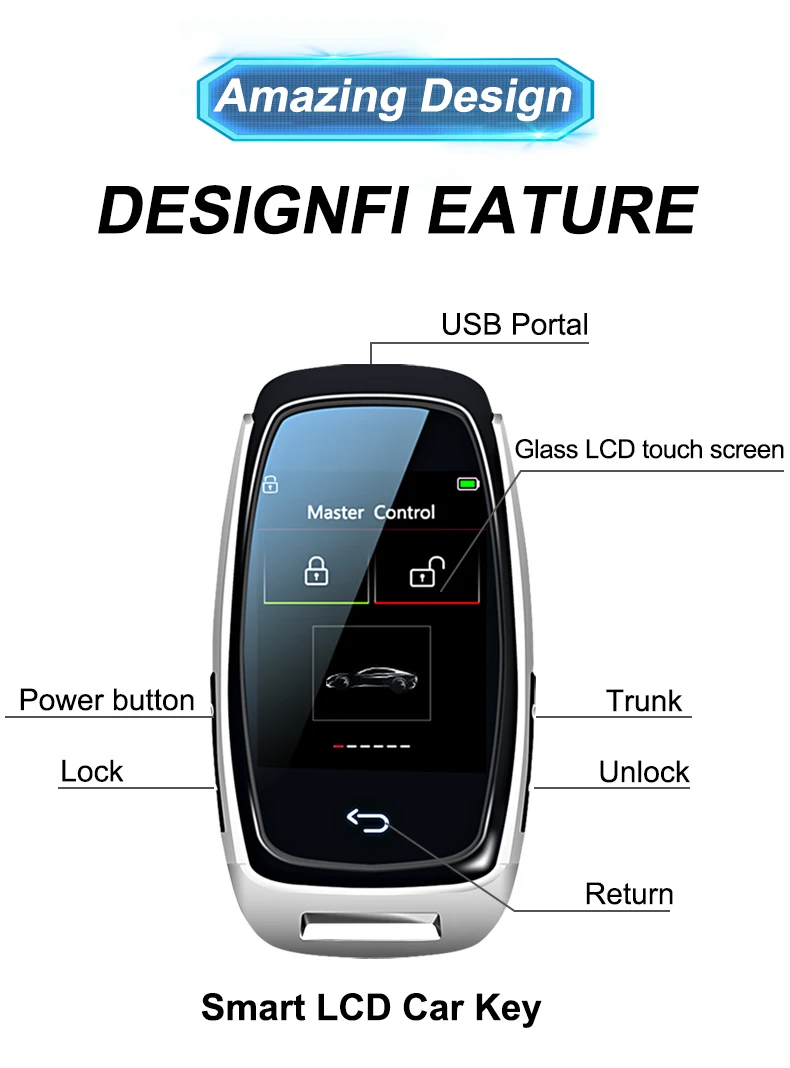 CF920 Modifizierte Universal-Fernbedienung Display Smart LCD Schlüssel Komfortable Eintrag Auto Lock Keyless Go Für Audi/BMW/Ford/Mazda/Toyota/KIA
