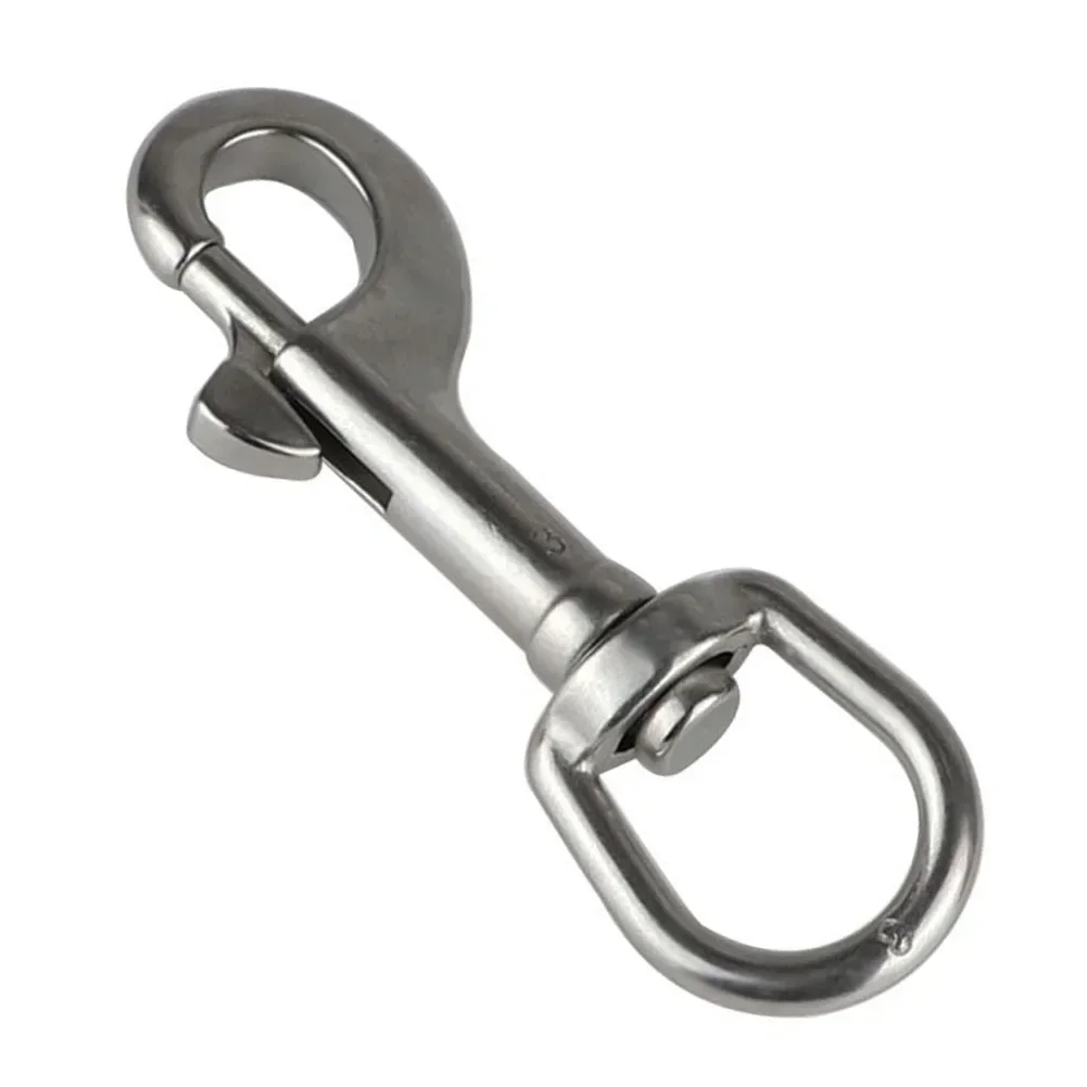 Perno de ojo giratorio de acero inoxidable, gancho de resorte a presión para buceo, correa para mascotas, bandera para buceo, gancho para correa para mascotas/tienda de campaña