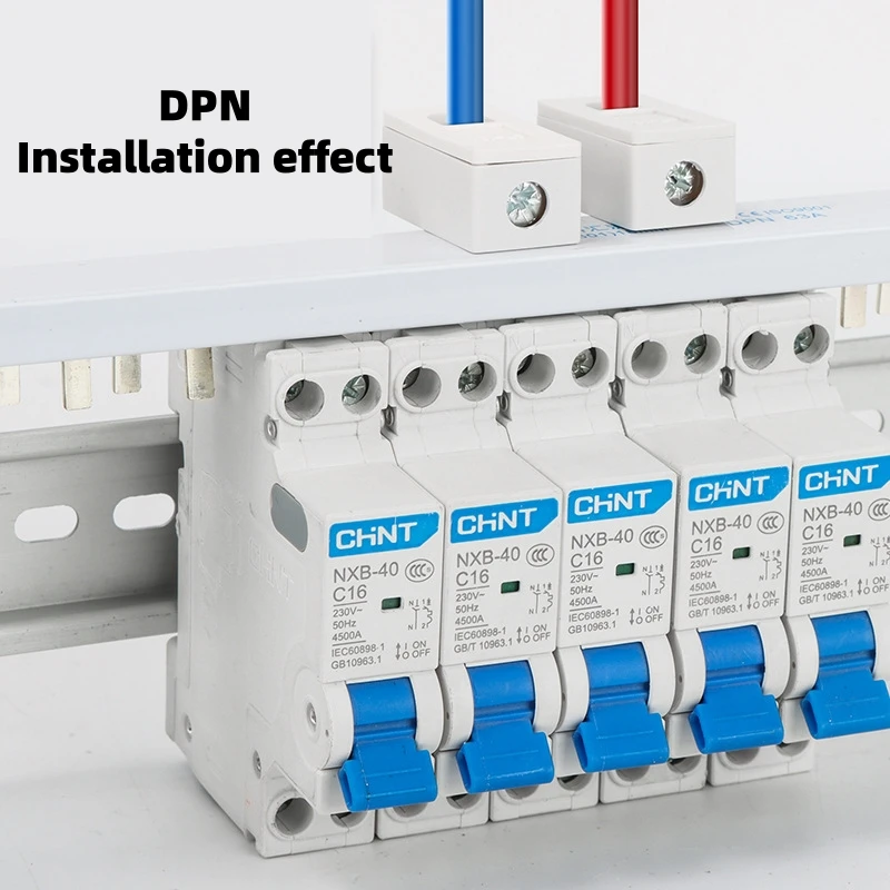 100A Busbar Terminal C45 MCB Connectors Angled/Straight DPN Side Wiring Terminal 7-1/0 AWG 1P2P3P4P 805-1N GK805 Mounting Kits