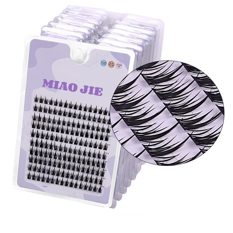 MIAOJIE 160 Rows Cluster Lashes Faux Mink Eyelashes Cluster Natural Eyelash Extension 3D Russia Strip Individual Eyelashes Clust