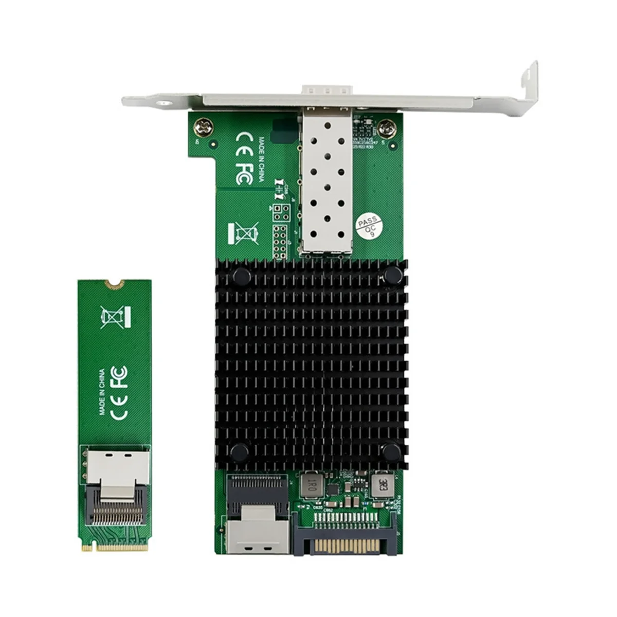 M.2 10G Server Network Card M.2 M X520-DA1 10G SFP+ Fiber Optic Industrial Computer Server Network Card JL82599EN Chip