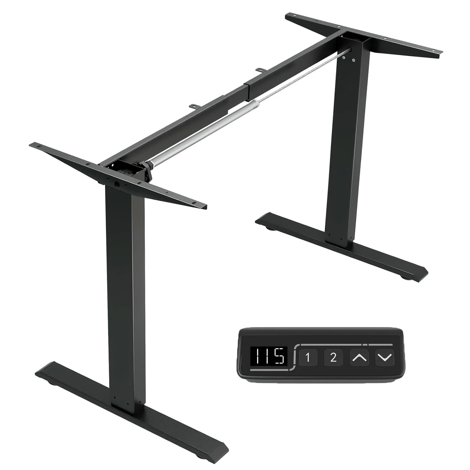 Lifting desk electric high grade model only leg load weight about 60kg (leg) standing Desk Up and Down Height Adjusted Ergonomics Lifting Desk Lifting Table Electric Desk Safety Collision Memory (Table Board Not Included)