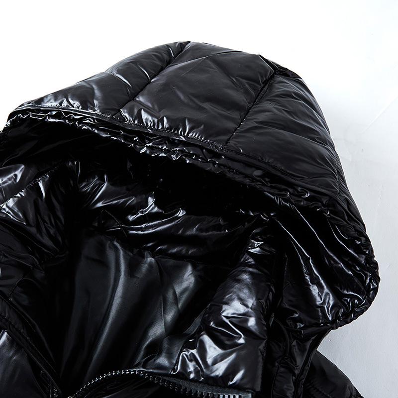 Nouveau brillant doudoune hommes vestes courte hiver à capuche femmes épaissi maintien au chaud résistant au froid à manches longues Cardigan veste