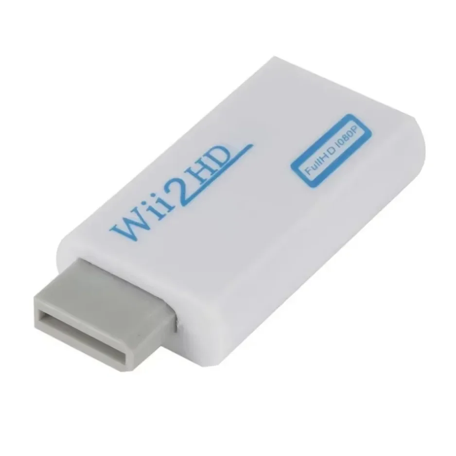 Xikcu 1080p full hd wii para hdmi adaptador conversor compatível wii 2 3.5mm jack cabo de áudio e vídeo 720p para pc hdtv monitor display