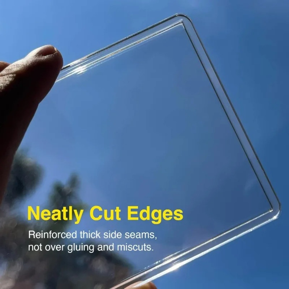 Funda transparente para tarjetas Kpop coreanas, con película protectora, tarjetero transparente, fundas para tarjetas de juego de fotos de ídolo, 35PT, 1-50 Uds.