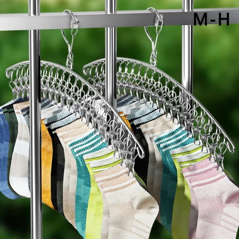 10/20 Pegs Edelstahl Kleidung Trocknen Kleiderbügel Winddicht Kleidung Rack Clips Socke Wäsche Airer Kleiderbügel Unterwäsche Socken Halter
