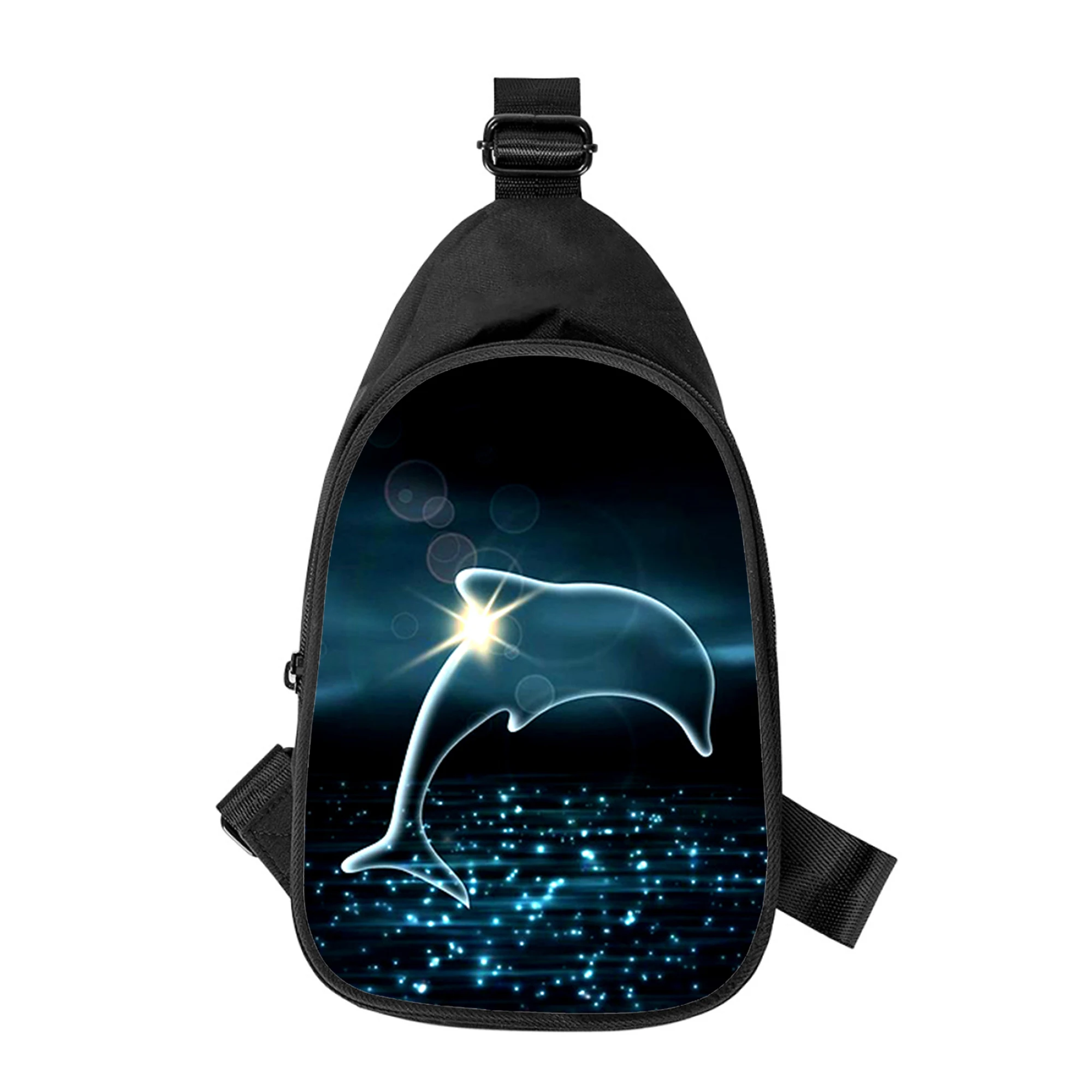 Delphin Tier 3D-Druck neue Männer Kreuz Brusttasche diagonal Frauen Umhängetasche Ehemann Schule Taille Pack männliche Brust Pack