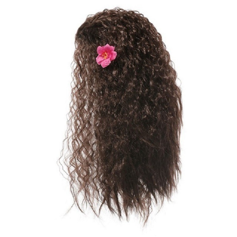 Peluca de princesa Elsa Anna para niña, fiesta de Halloween, Carnaval, disfraz de Bella miércoles, sirena, Rapunzel, Aurora, Blancanieves, Ariel