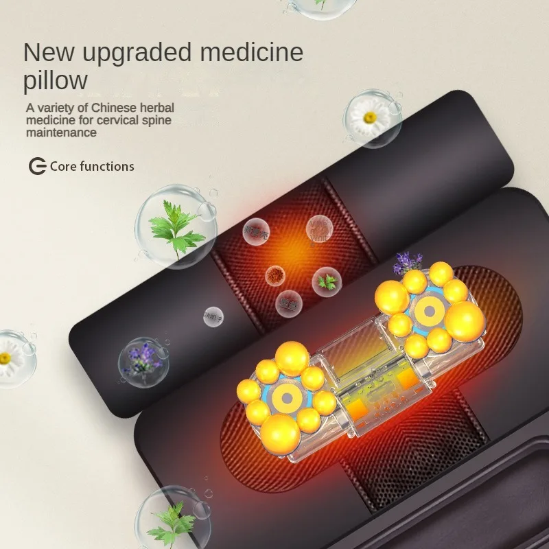 Colchão de massagem multifuncional, corpo inteiro, elétrico, ombro, pescoço, cintura, costas, amassar vibrações, almofada de massagem com calor