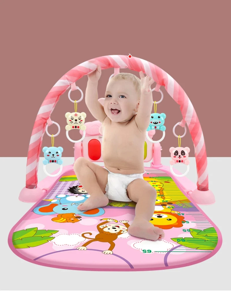 เด็กฟิตเนสขาตั้งของเล่นทารกเพลงRack Play Matเด็กฟิตเนสกรอบCrawlingของเล่นเด็กกิจกรรมGymเกมกิจกรรมพรมผ้าห่มNe
