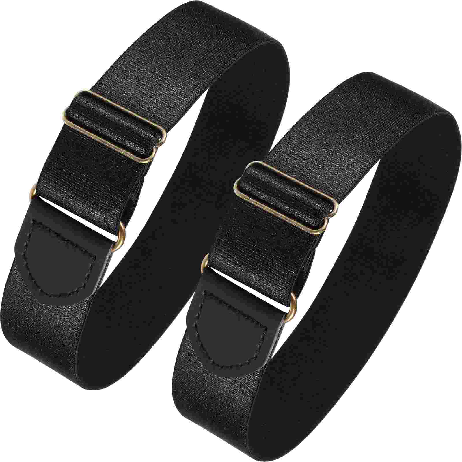 Tirantes blancos para hombres, camisas sin turcas, ligas de manga, brazalete ajustable para mujeres